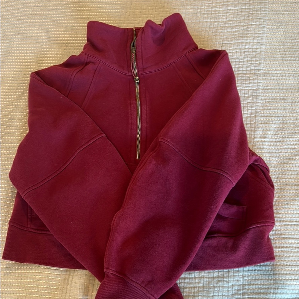 Burgundy Half-Zip Pullover